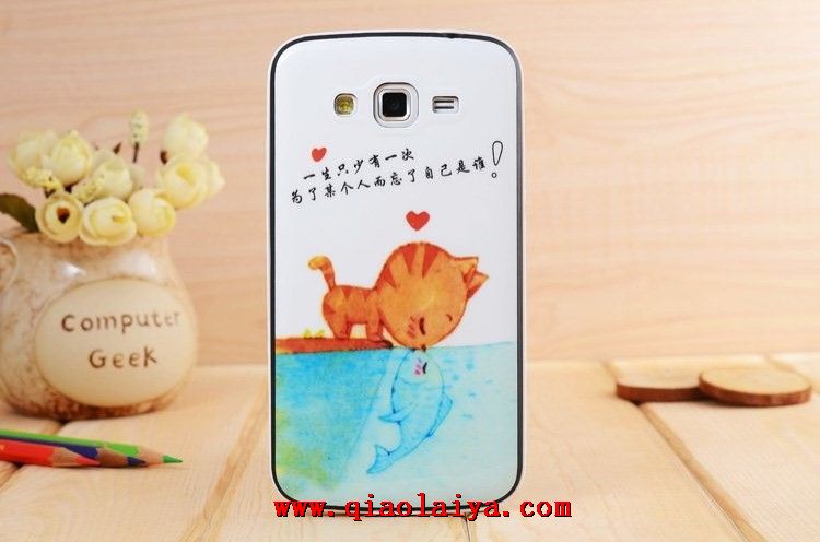Samsung Galaxy 2 grands silicone manchon de protection Pas cher dessin animé G7108 coque de téléphone mobile
