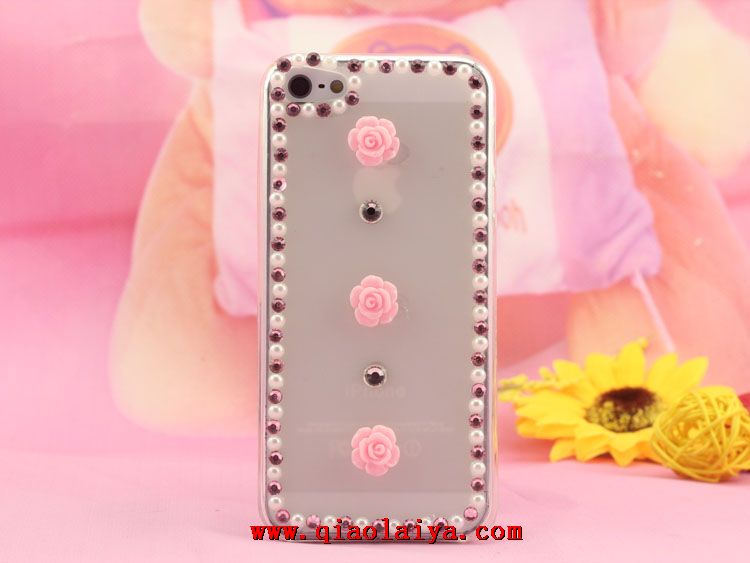 Samsung Galaxy Ace S7278 3 diamant rose téléphone portable coque housse de protection