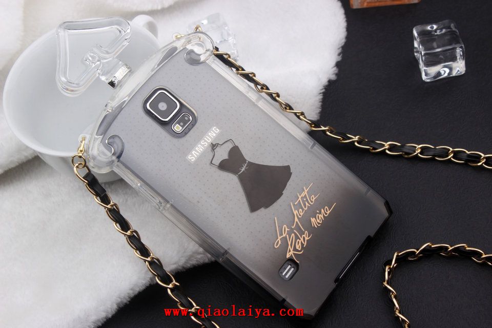 Samsung Galaxy Guerlain S5 français petits téléphone portable Les ensembles noirs G900F parfum coque
