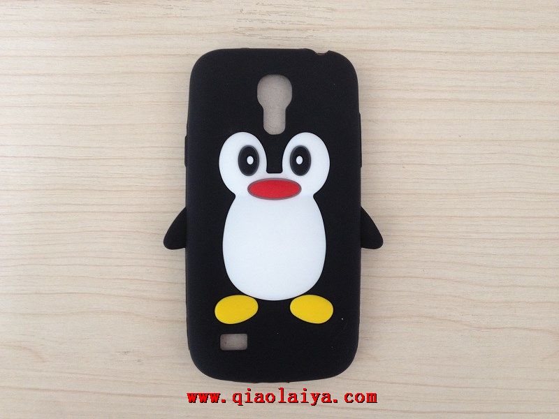 Samsung Galaxy I9190 S4 Mini cas stéréo coque téléphone portable pingouin de cartoon housse de silicone