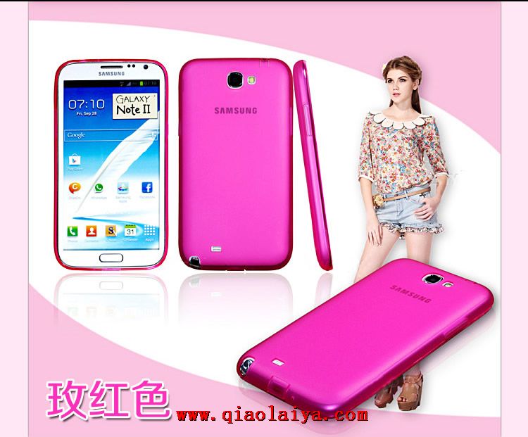 Samsung Galaxy Note 2 poussière pâle coque téléphone N7100 Housse en Silicone Coque de protection