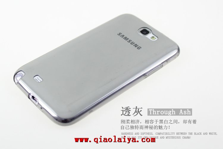 Samsung Galaxy Note 2 étui transparent Housse en Silicone de téléphone N7100 bleu ensembles