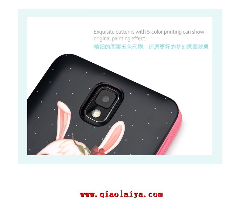 Samsung Galaxy Note 3 animaux mignons coque du mobile SM-N9005 lapin étui protecteur