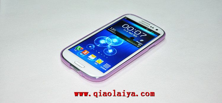 Samsung Galaxy S3 i9300 téléphone mobile transparent encadrer rose rouge vert coque