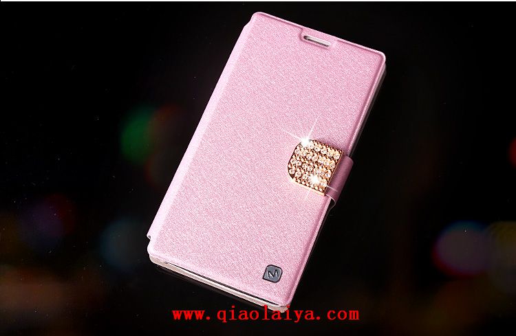 Samsung Galaxy S3 i9300 étui de téléphone portable de soie rose diamant coque de protection