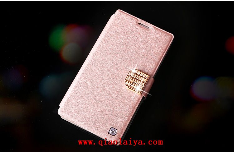 Samsung Galaxy S3 i9300 étui de téléphone portable de soie rose diamant coque de protection