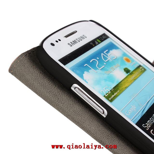 Samsung Galaxy S3 mini téléphone coque étui en cuir i8190 Leopard