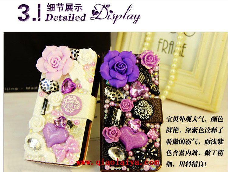 Samsung Galaxy S4 Active roses décorée coque téléphone portable I9295 aiment décorer housse