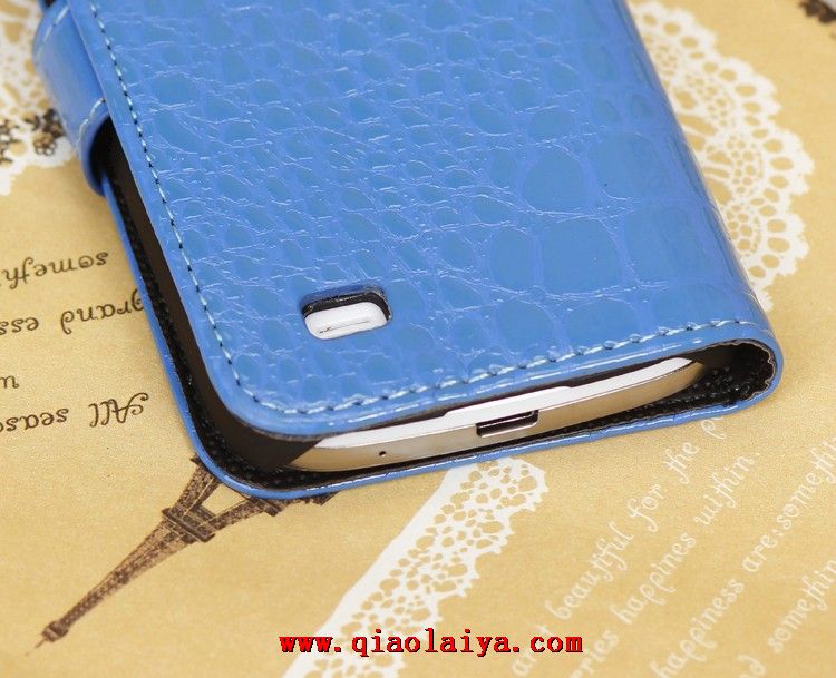 Samsung Galaxy S4 Mini Croco étui de téléphone portable en cuir i9190 Coque de protection rose