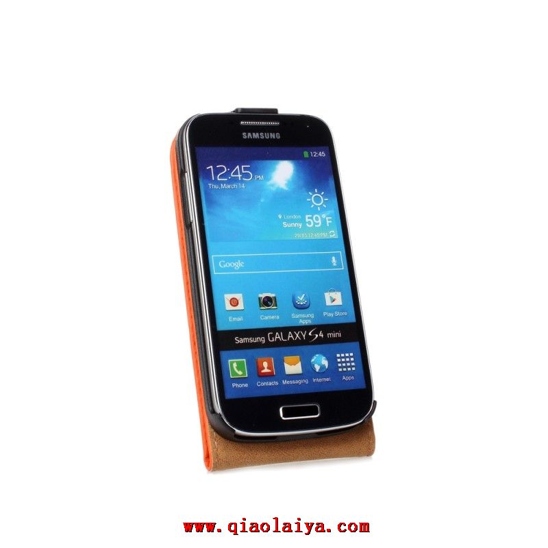 Samsung Galaxy S4 Mini I9190 coque de protection étui en cuir violet