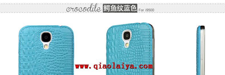 Samsung Galaxy S4 couverture en cuir alligator i9500 mince couverture de coquille de téléphone