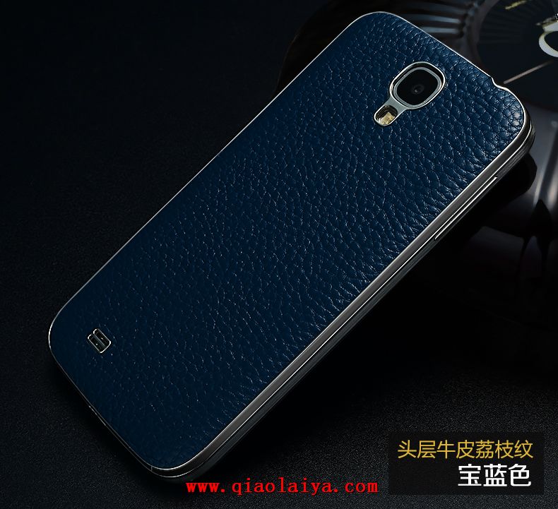 Samsung Galaxy S4 i9500 en cuir de vachette véritable couverture de téléphone portable coquille de téléphone manchon de protection