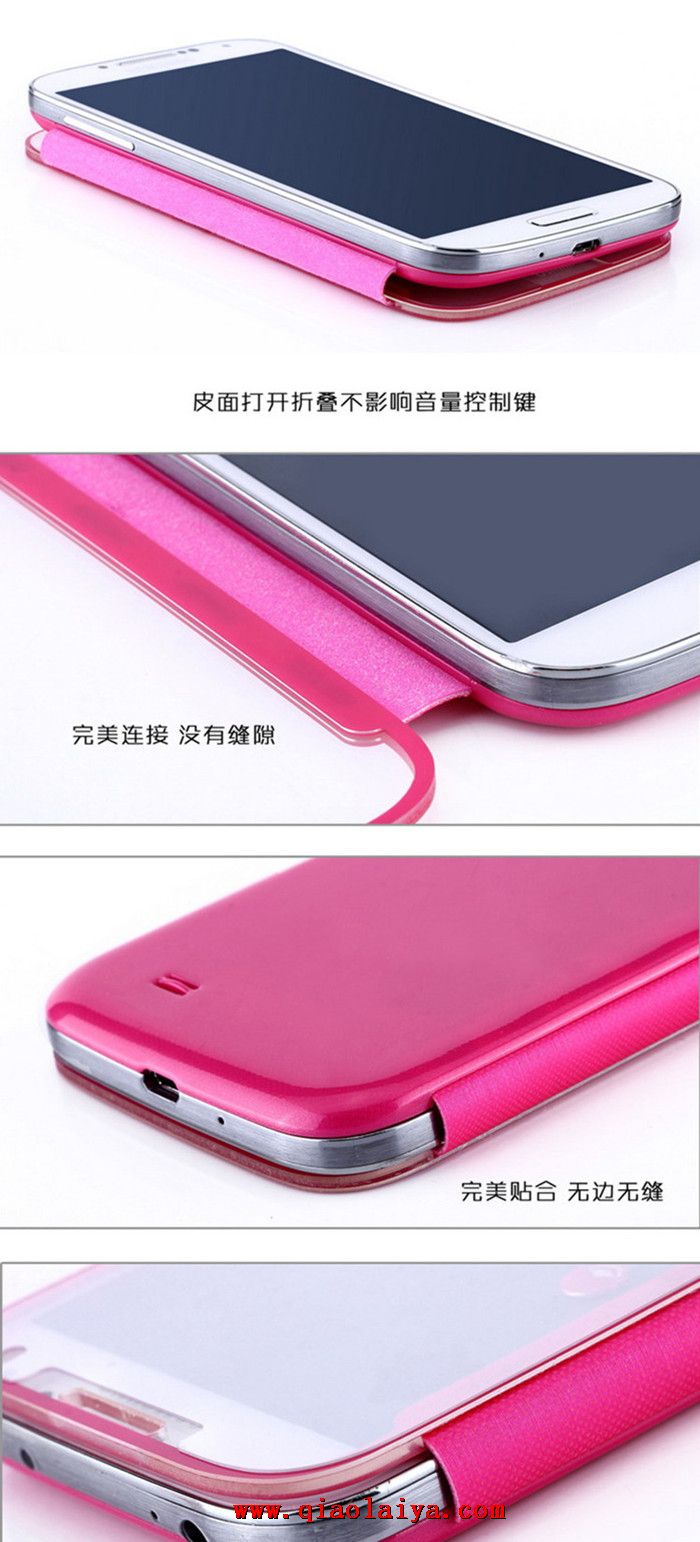 Samsung Galaxy S4 rose avant transparente ultra-mince téléphone mobile shell étui