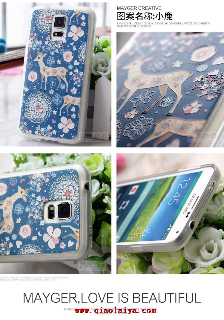 Samsung Galaxy S5 G900 silicone coquille de téléphone manchon de protection en relief des paysages naturels