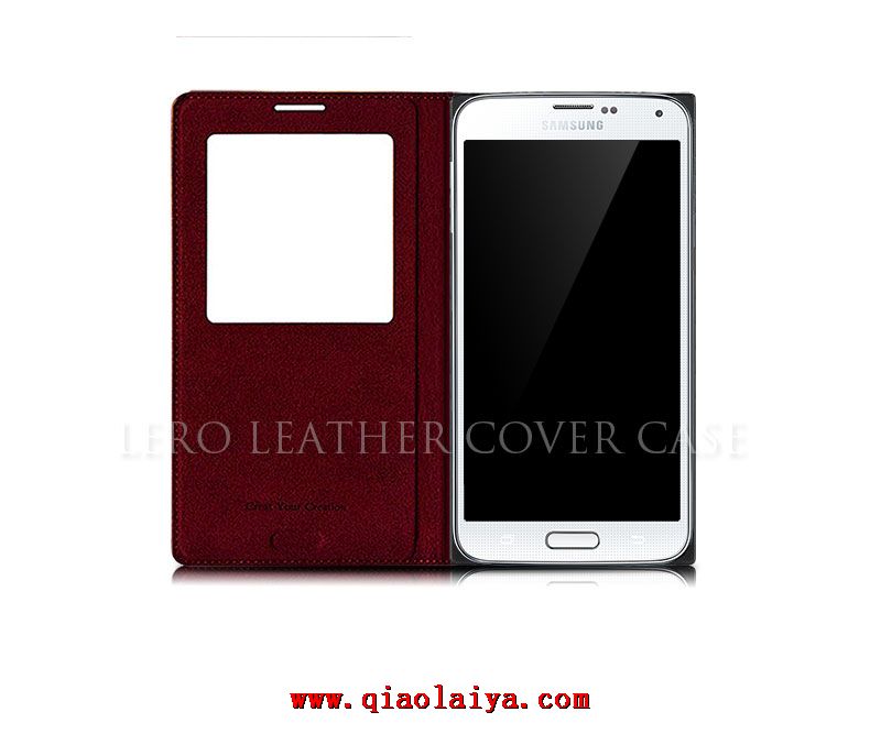 Samsung Galaxy S5 cas de téléphone portable en cuir G900 téléphone housse de protection