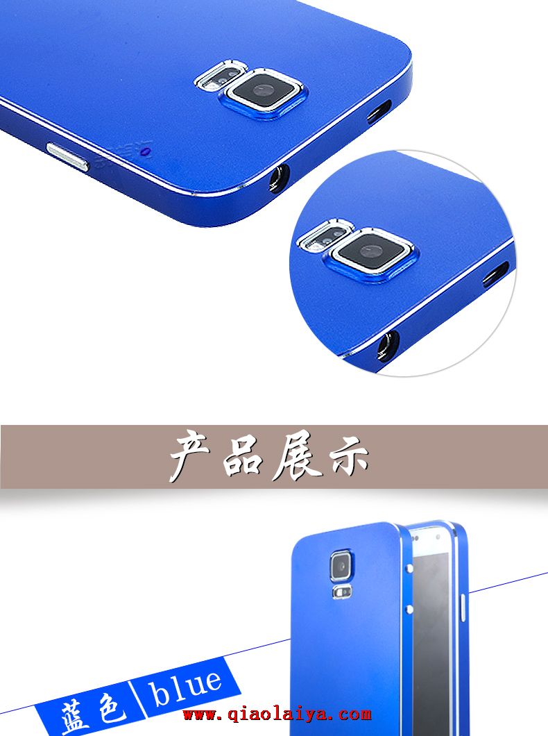 Samsung Galaxy S5 coque métallique coque de protection G900 cas téléphone ultra-mince cadre mobile