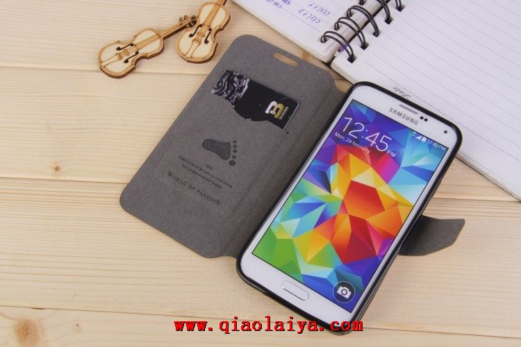 Samsung Galaxy S5 téléphone portable i9500 étui en cuir i9300 coque bordure de protection complète étui s3