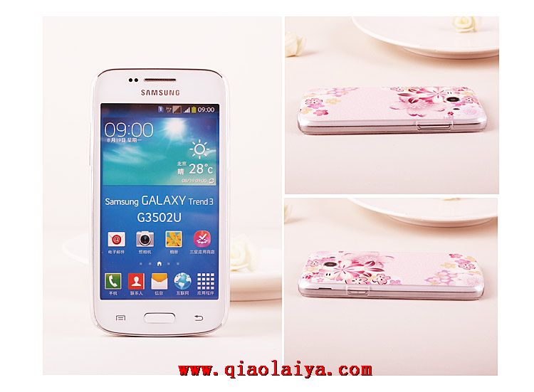 Samsung Galaxy Trend 3 coquille de téléphone mince G3502u peint coque manchon de protection en plastique