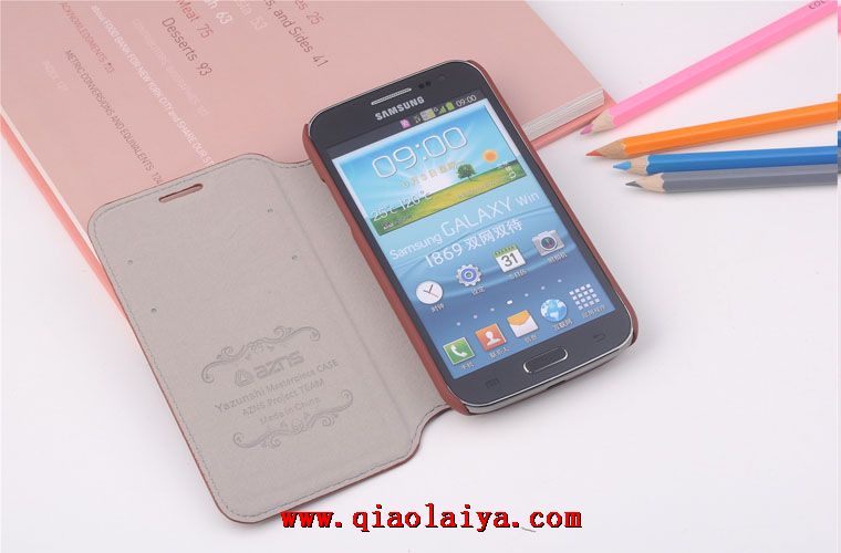 Samsung Galaxy Win téléphone coque en cuir flip I8558 Étui