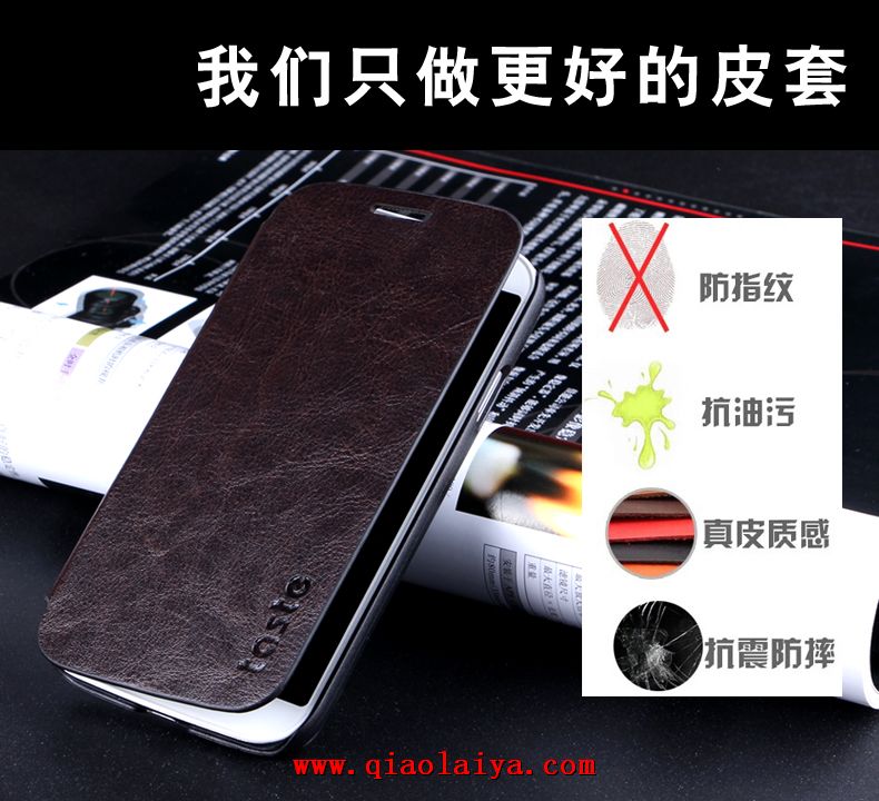 Samsung Galaxy i9500 S4 coquille de téléphone brun étui de protection pure