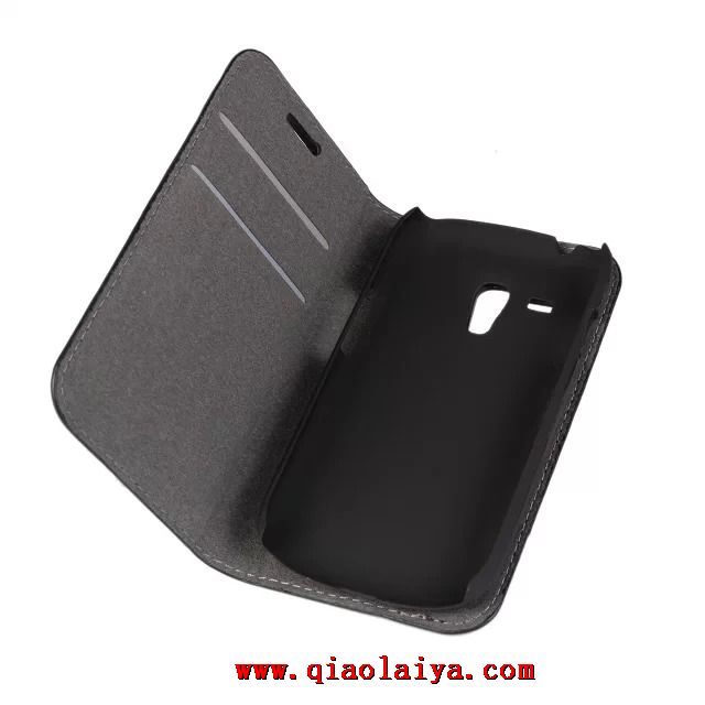 Samsung I8190 GALAXY S3 MINI téléphone portable de coque ensembles en cuir noir pochette d'étui