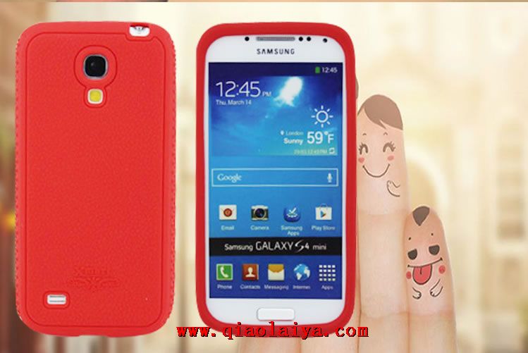 Samsung I9190 coque de téléphone portable rose Galaxy S4 Mini-dérapant étui en silicone