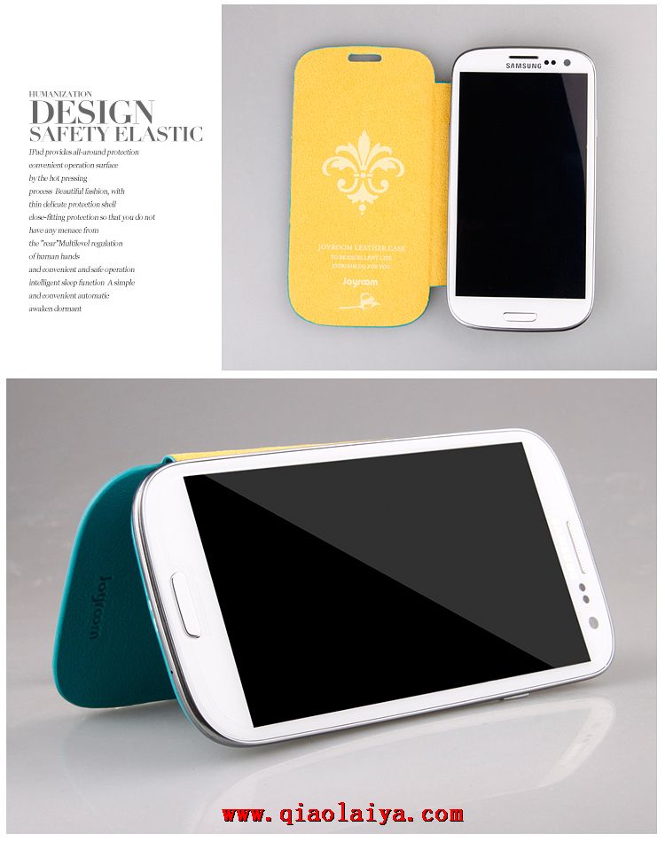 Samsung i9300 housse de portable Galaxy S3 coque en cuir tendances à clapet manchon de protection