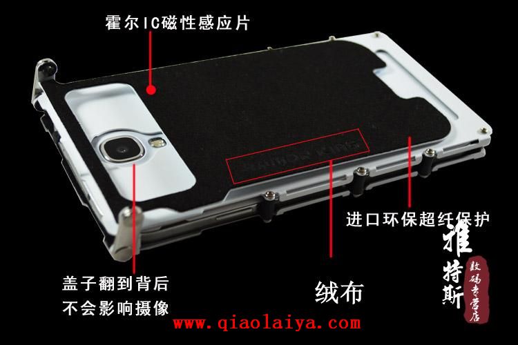 Samsung i9500 Galaxy S4 téléphone métallique coque Iron Man housse de protection
