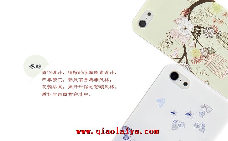 Slim iPhone5 peint reliefs téléphone mobile coque protection iPhone5s housse
