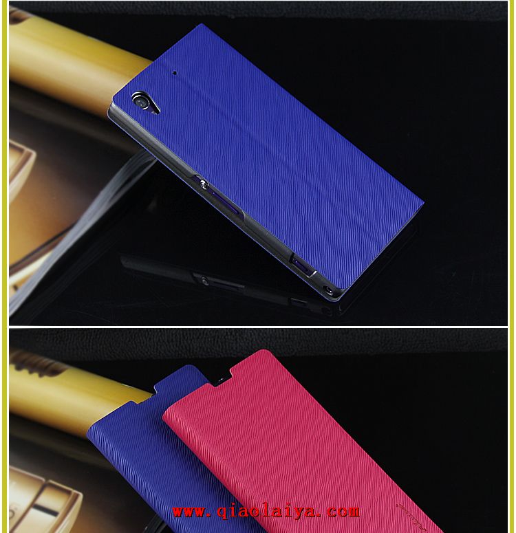 Sony L39T étui spécial Xperia Z1 L39u coque en cuir rayé