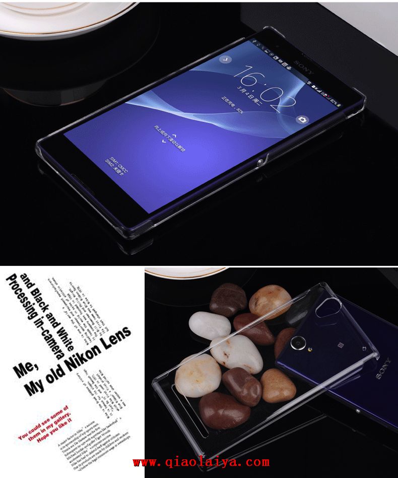 Xperia T2 coque ultra transparent en silicone de XM50h portable