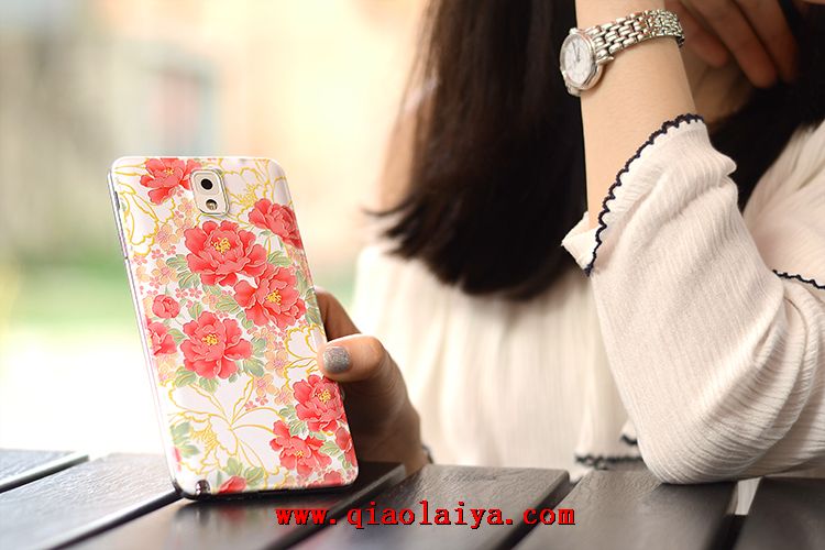 coque de téléphone portable rouge Samsung Galaxy Note 3 personnalisé Manchon en plastique dur transparent N900F