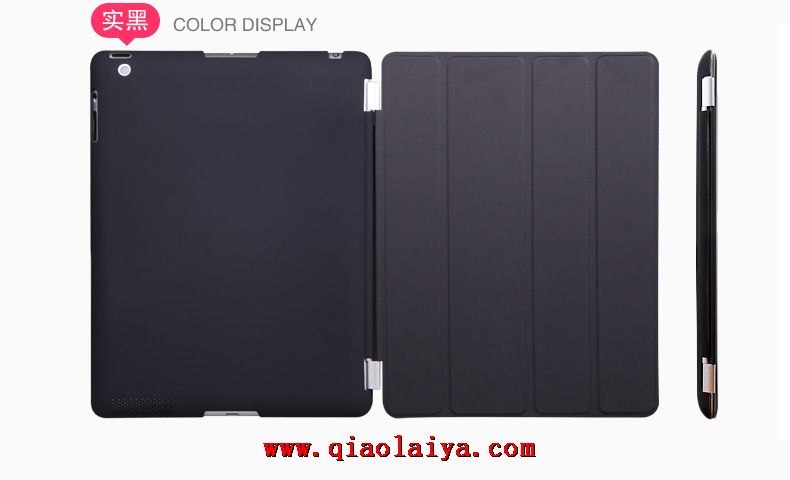 iPad 2 Couverture pur iPad 4 rouge noir violet bleu de protection coque de manchon