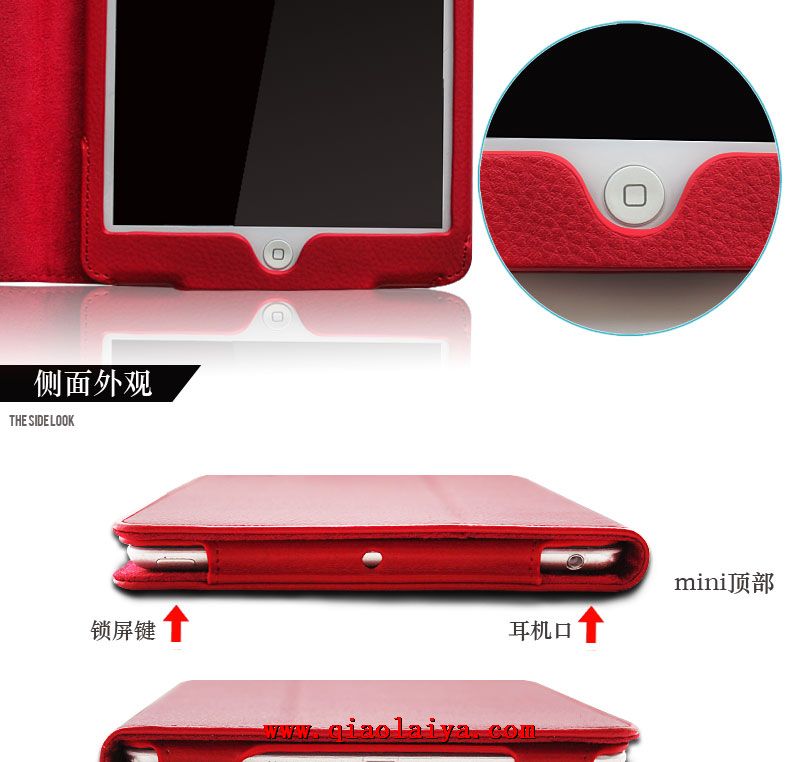 iPad Mini2 sexy en cuir rose manchon de protection Cuir bleu ciel coque de protection