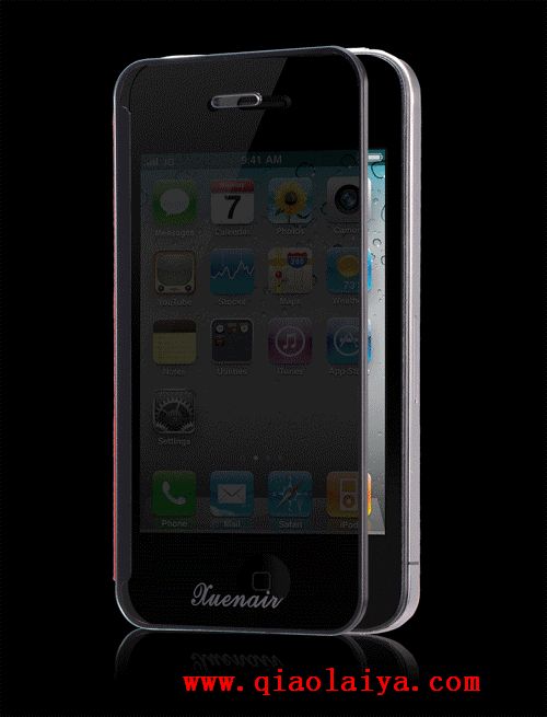 iPhone 4S miroir de luxe de téléphone coque protection en cuir de mode d'étui
