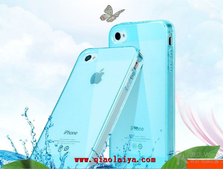 iPhone 4s téléphone rose coque en silicone téléphonie mobile ensembles prévention des chutes