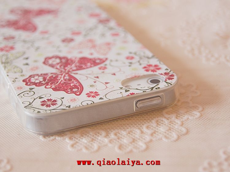 iPhone 5S fleurs coque téléphone portable relief silicone housse de protection