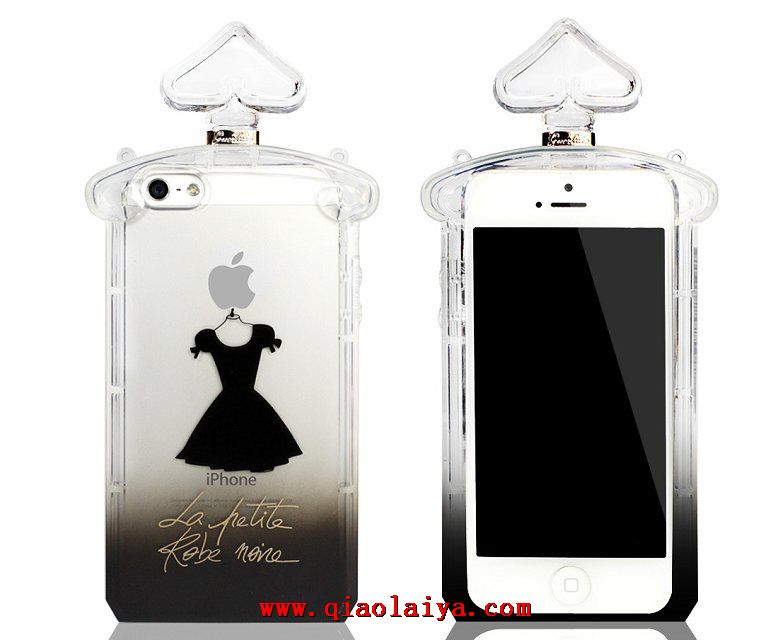iPhone 5s parfum étui de téléphone iPhone 5 petits cordons noirs Coque de protection