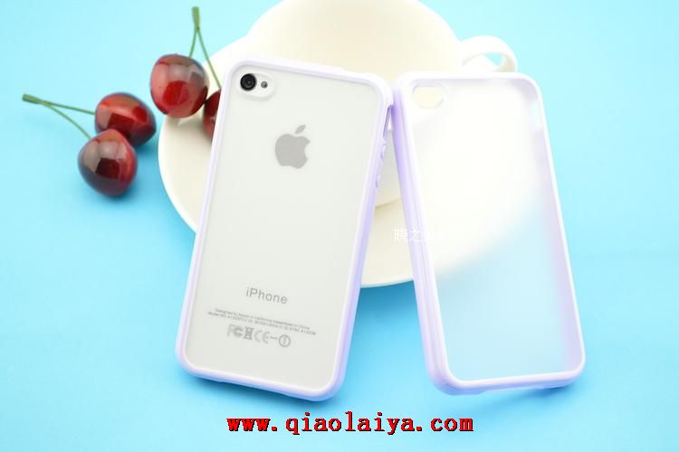 iPhone4 transparentes coque silicone de téléphone 5s étui de téléphone de frontière rose rouge