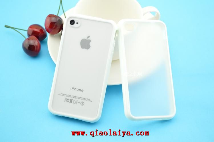 iPhone4 transparentes coque silicone de téléphone 5s étui de téléphone de frontière rose rouge