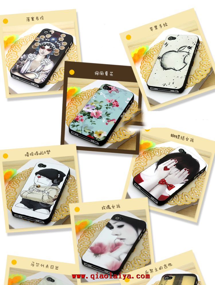 iPhone4 téléphone ensembles peints de coque téléphone portable de bande dessinée iphone5S d'étui