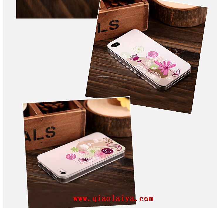 iPhone4S étui de téléphone fleuri housse de protection pur coque