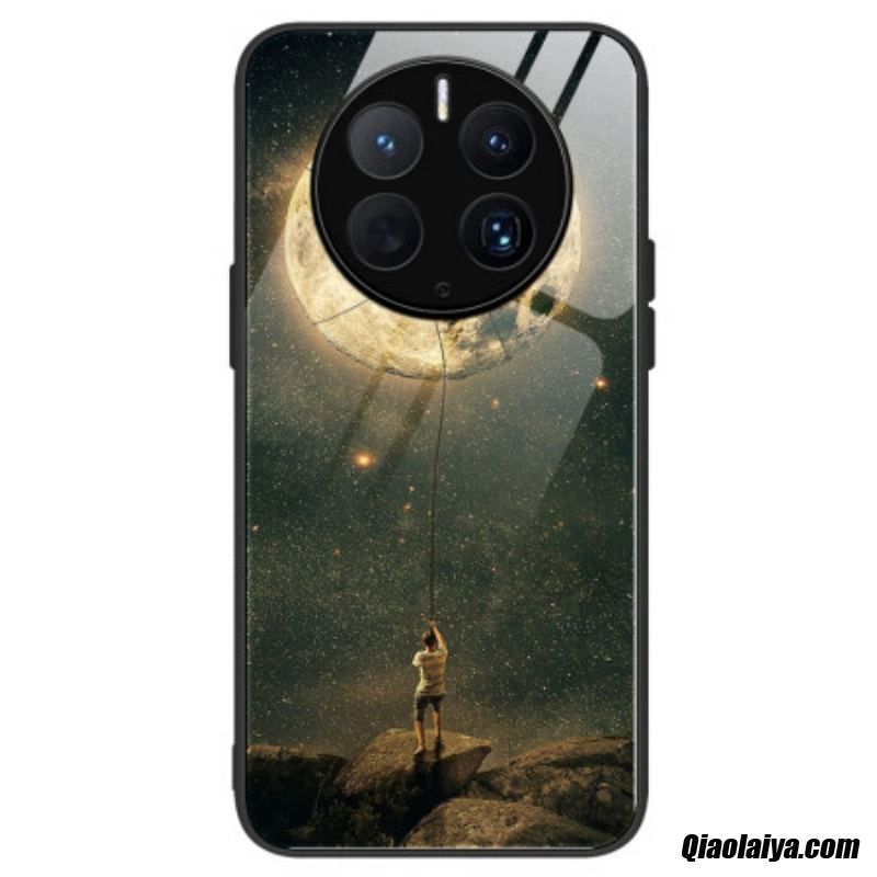 Coque Huawei Mate 50 Pro Verre Trempé L'homme À La Lune
