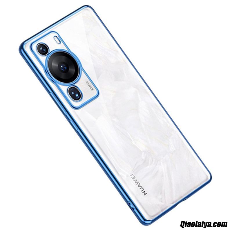 Coque Huawei P60 Pro Transparente Rebords Style Métal Sulada