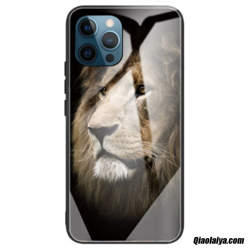 Coque Iphone 14 Pro Max Verre Trempé Lion