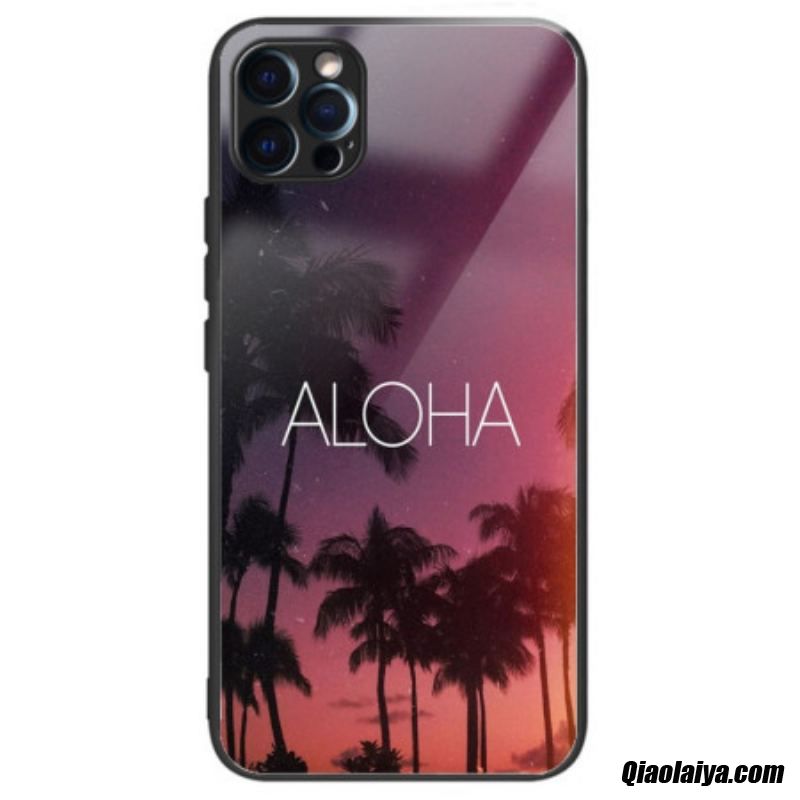 Coque Iphone 14 Pro Verre Trempé Aloha