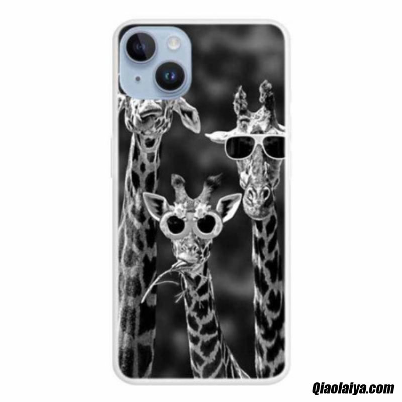 Coque Iphone 15 Plus Girafes Incognito