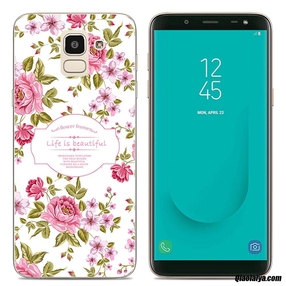 Coque Pour Samsung Galaxy J6, Housse Protection Pour Samsung Galaxy J6 Rose, Site Coque Téléphone Cyan