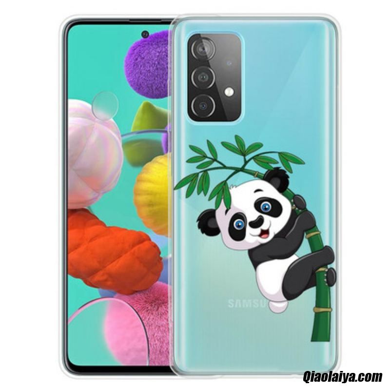 Coque Samsung Galaxy 32 5g Panda Sur Le Bambou