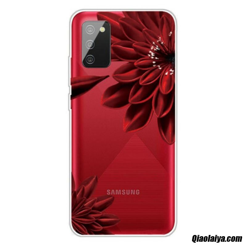 Coque Samsung Galaxy A02s Fleurs Sauvages